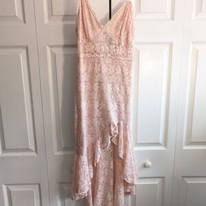Elegant Lace Pink Dress